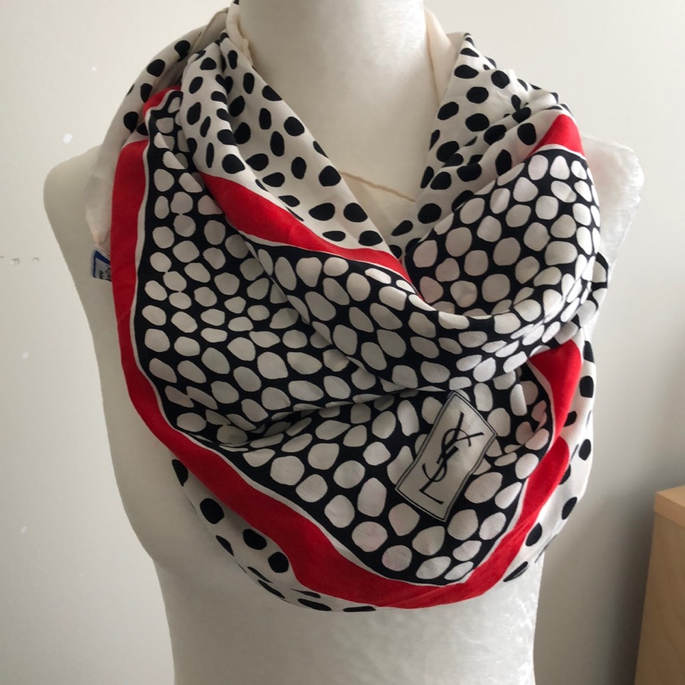 Rare YSL 100% silk scarf.